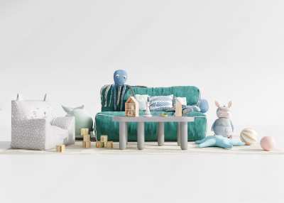 现代儿童懒人沙发3D模型下载